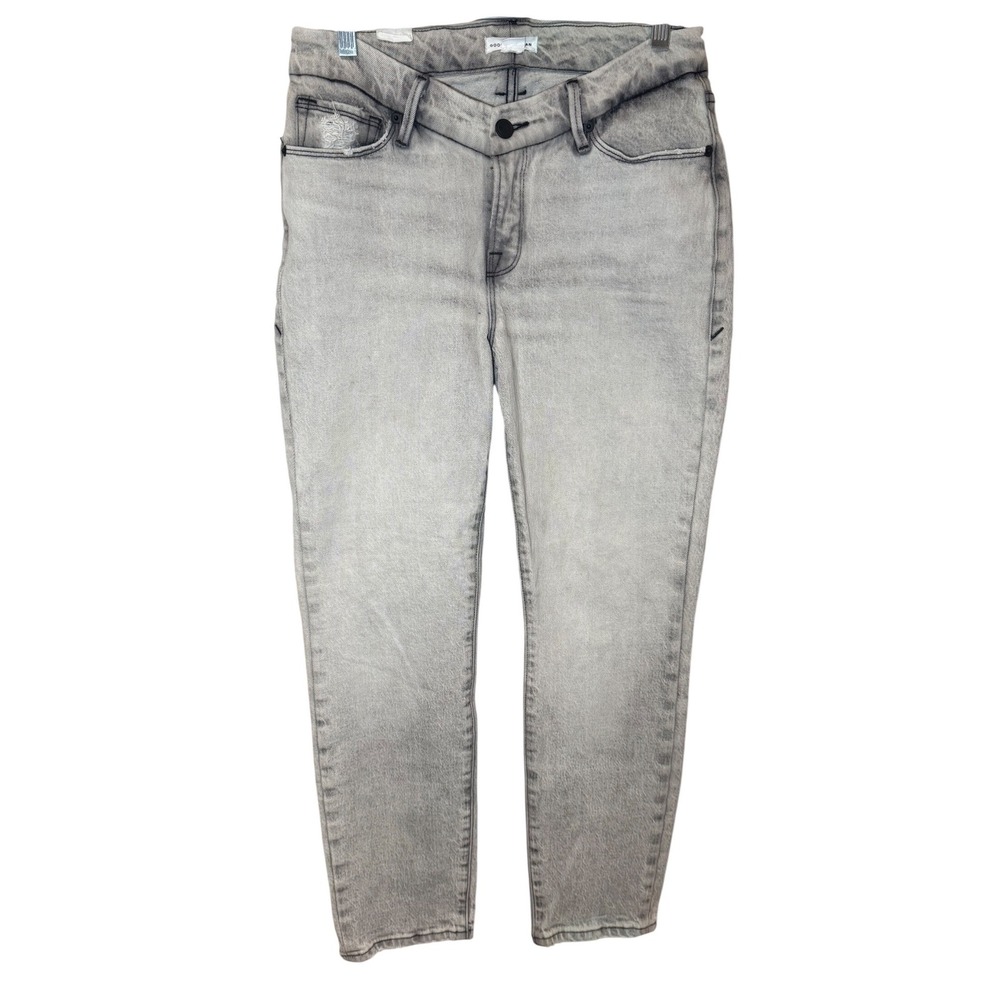 Good American NEW Good Classic High Rise V-Front Jeans Gray Black 176‎ Sz 2/26 - Picture 2 of 10